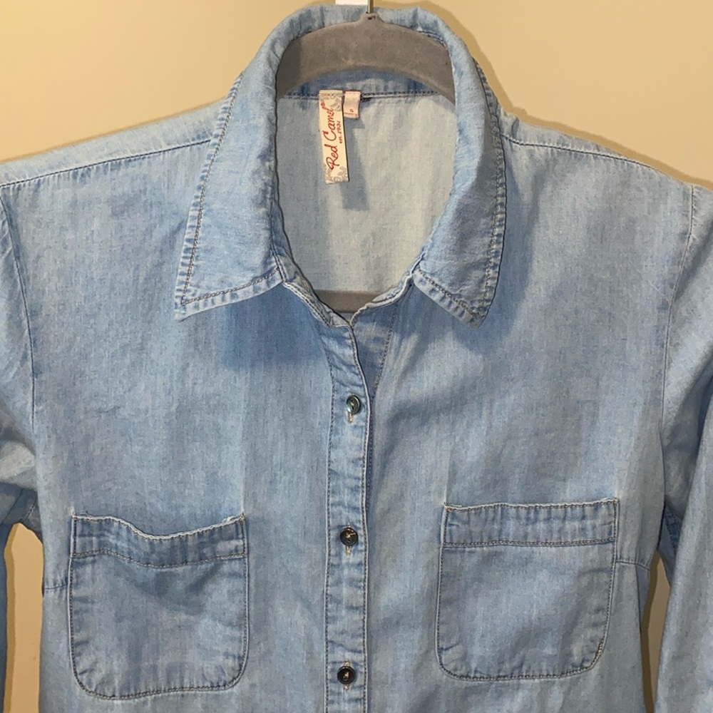 Denim Button-Up Shirt - Picture 3 of 5